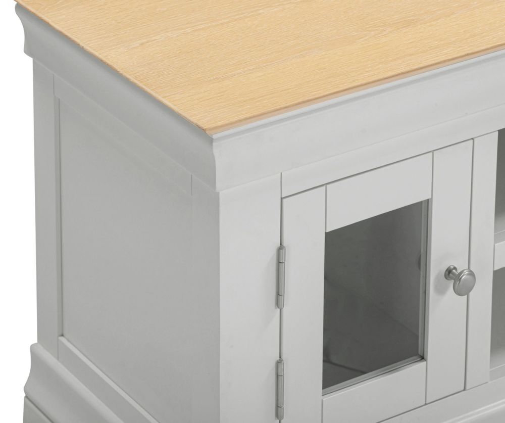 Seconique Furniture Bordeaux Small TV Stand – Pebble Grey 