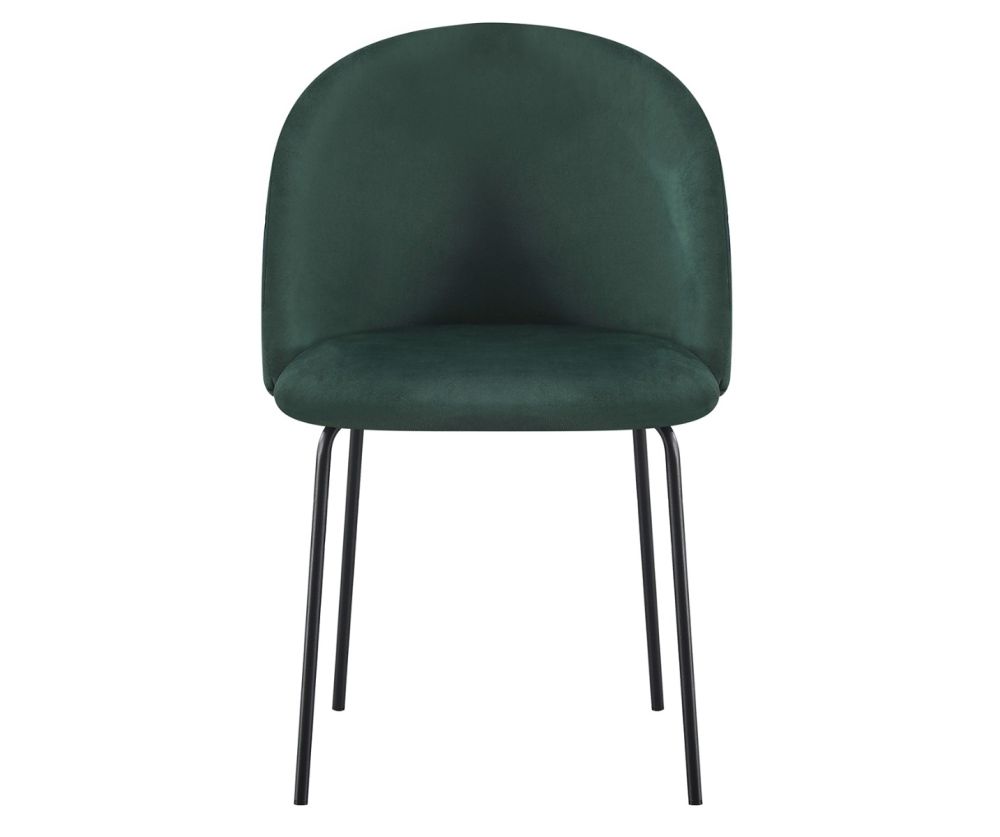  Seconique Furniture Boston Emerald Green Velvet Dining Chair in Pair ( BOX OF 4 ) 