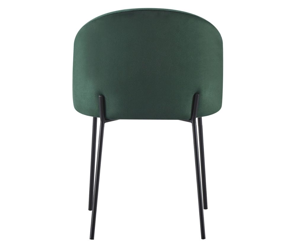  Seconique Furniture Boston Emerald Green Velvet Dining Chair in Pair ( BOX OF 4 ) 
