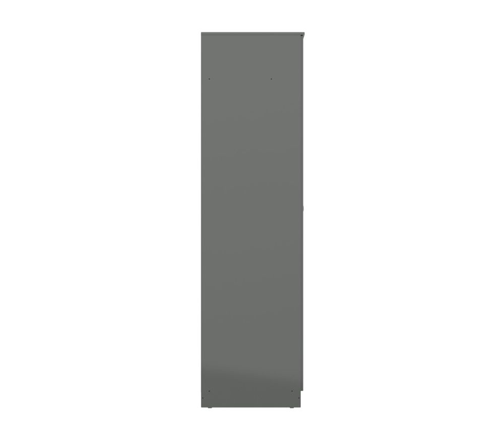  Seconique Furniture Denver Grey Gloss 2 Door Wardrobe