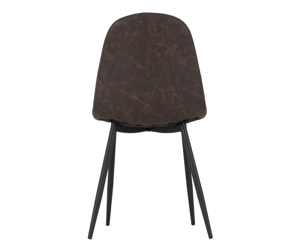 Seconique Furniture Hamilton Medium Oak Effect Large Dining Set with Athens Faux Leather Dining Chairs