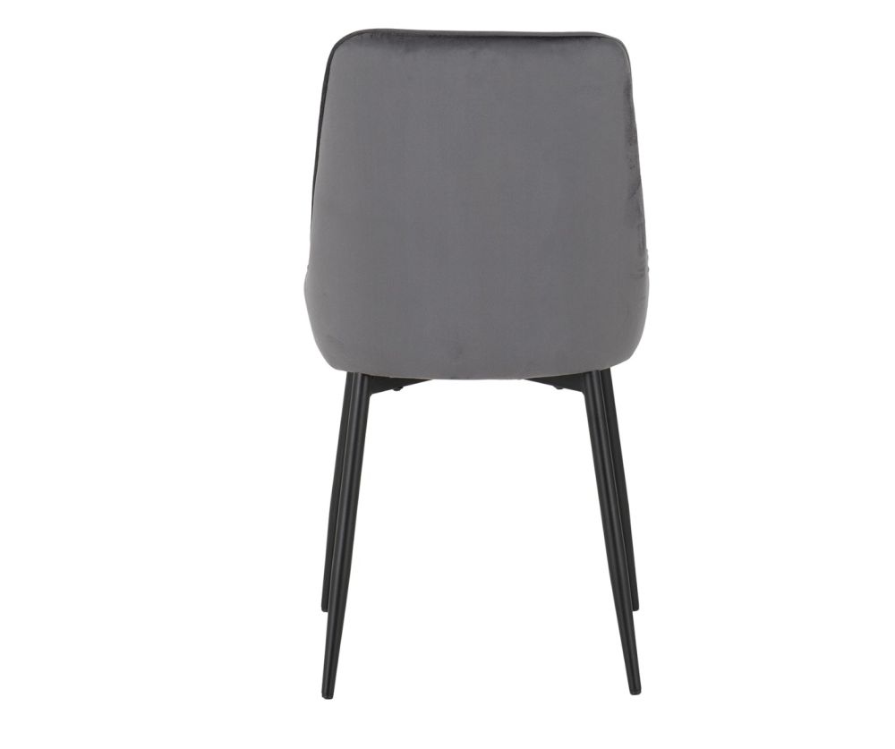 Seconique Furniture Quebec Wave Edge Dining Set with Avery Chairs –  Grey Velvet