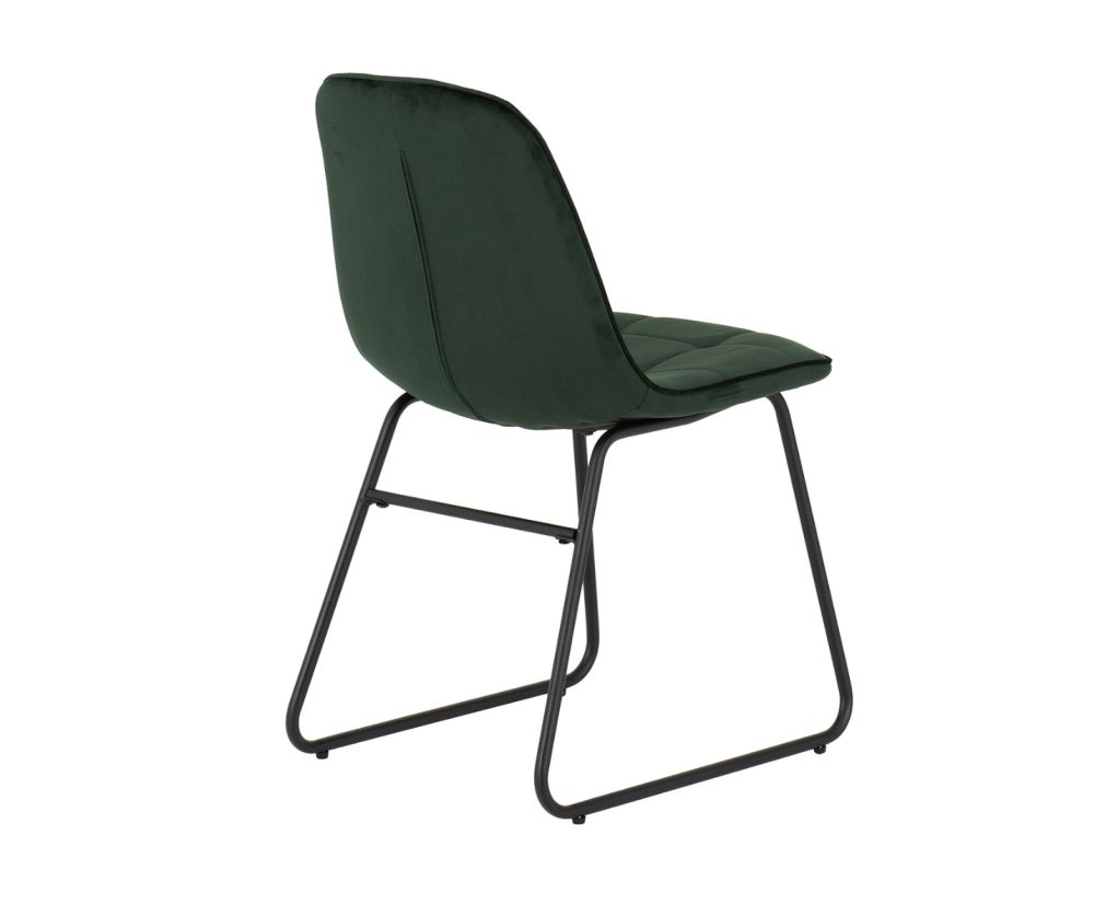  Seconique Furniture Quebec Dining Set with Emerald Green Velvet Lukas Dining Chairs