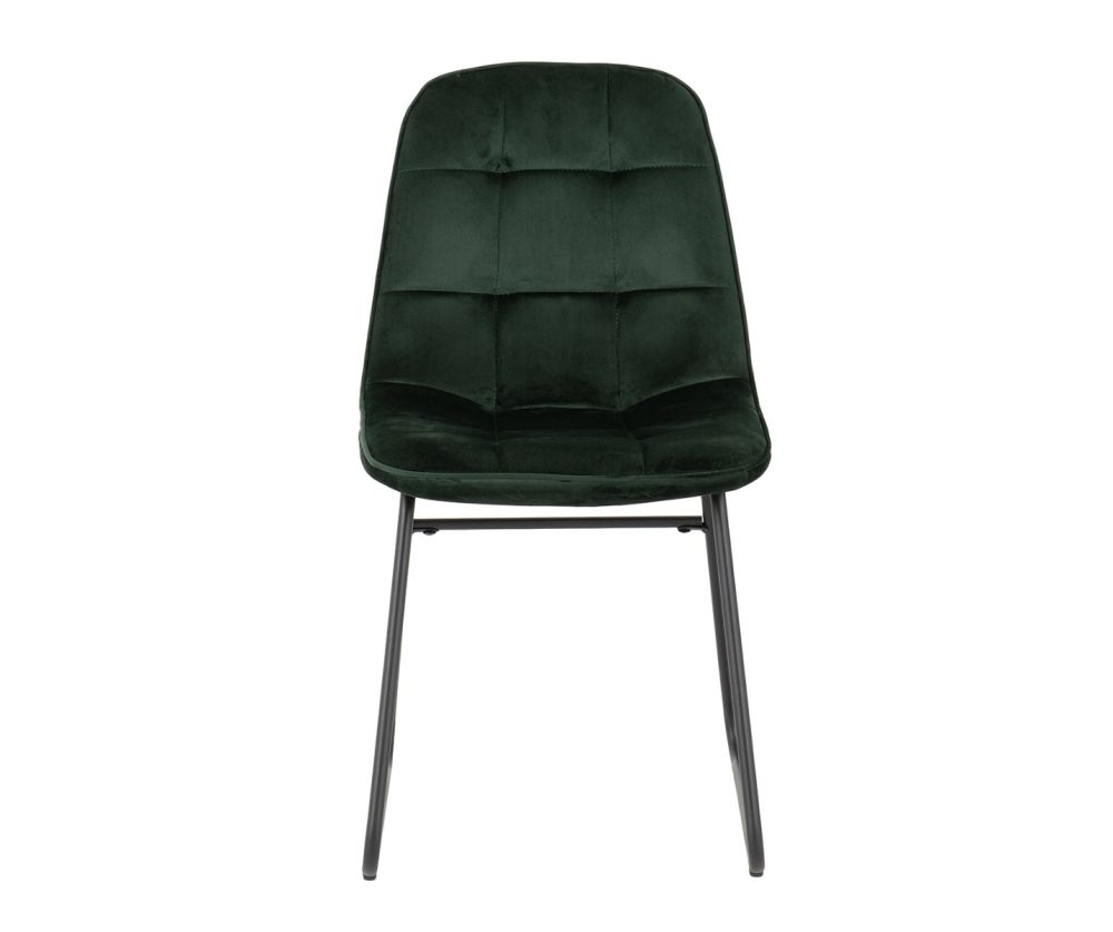  Seconique Furniture Quebec Dining Set with Emerald Green Velvet Lukas Dining Chairs