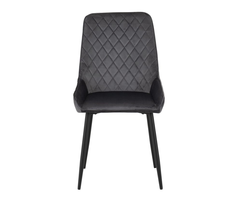 Seconique Furniture Quebec Wave Edge Dining Set with Avery Chairs –  Grey Velvet