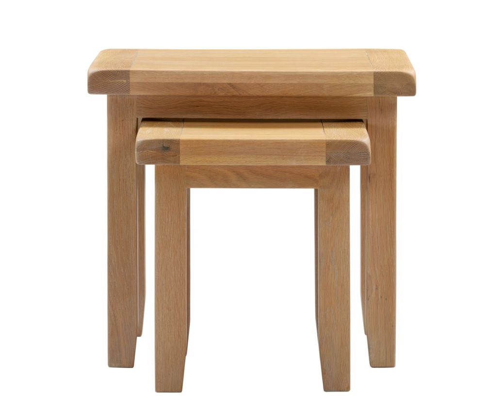 Seconique Furniture Windsor Natural Oak Nest of 2 Tables   