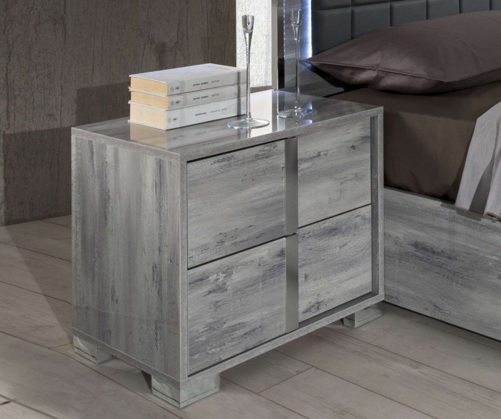 H2O Design Serena Light Grey Italian Night Table