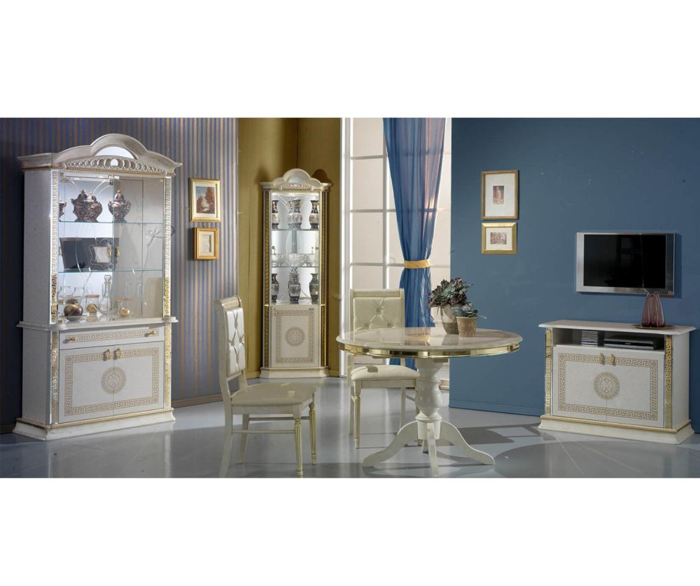 Ben Company New Venus Beige and Gold Italian TV Cabinet