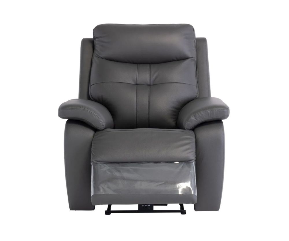 World Furniture Sophia Charcoal Leather Electric Recliner Chair