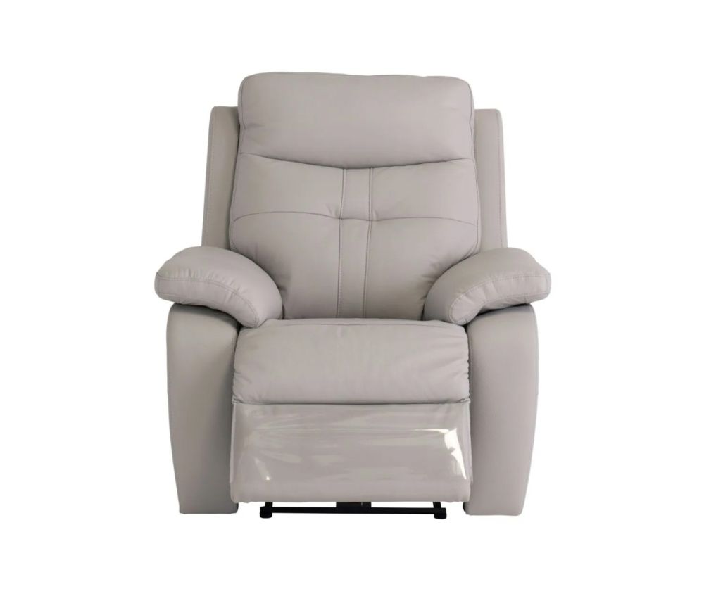 World Furniture Sophia Lightgrey Leather Electric Recliner Chair