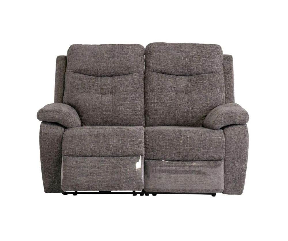 World Furniture Sophia Graphite Chanel Fabric Electric Recliner 2 Seater Sofa