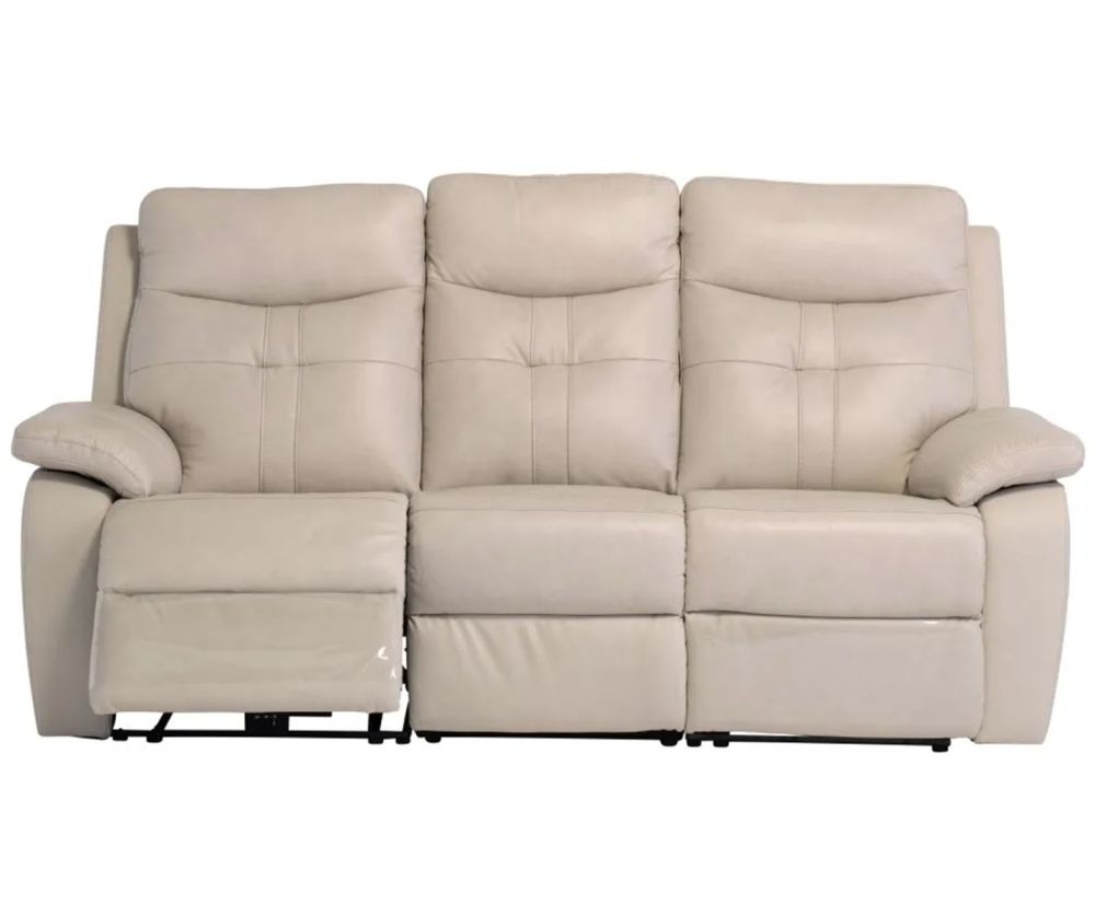 World Furniture Sophia Lightstone Leather Electric Recliner 3 Seater Sofa