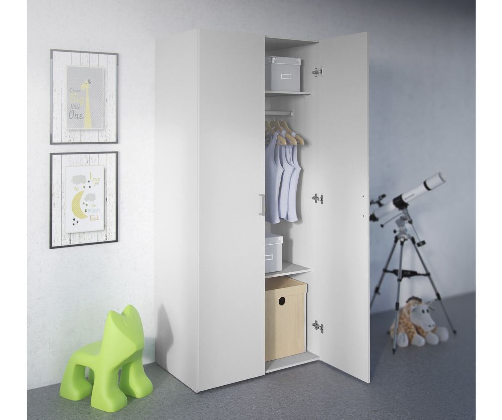 FTG Space White 2 Door Wardrobe (175)