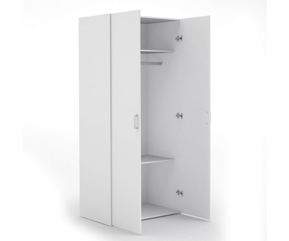 FTG Space White 2 Door Wardrobe (175)