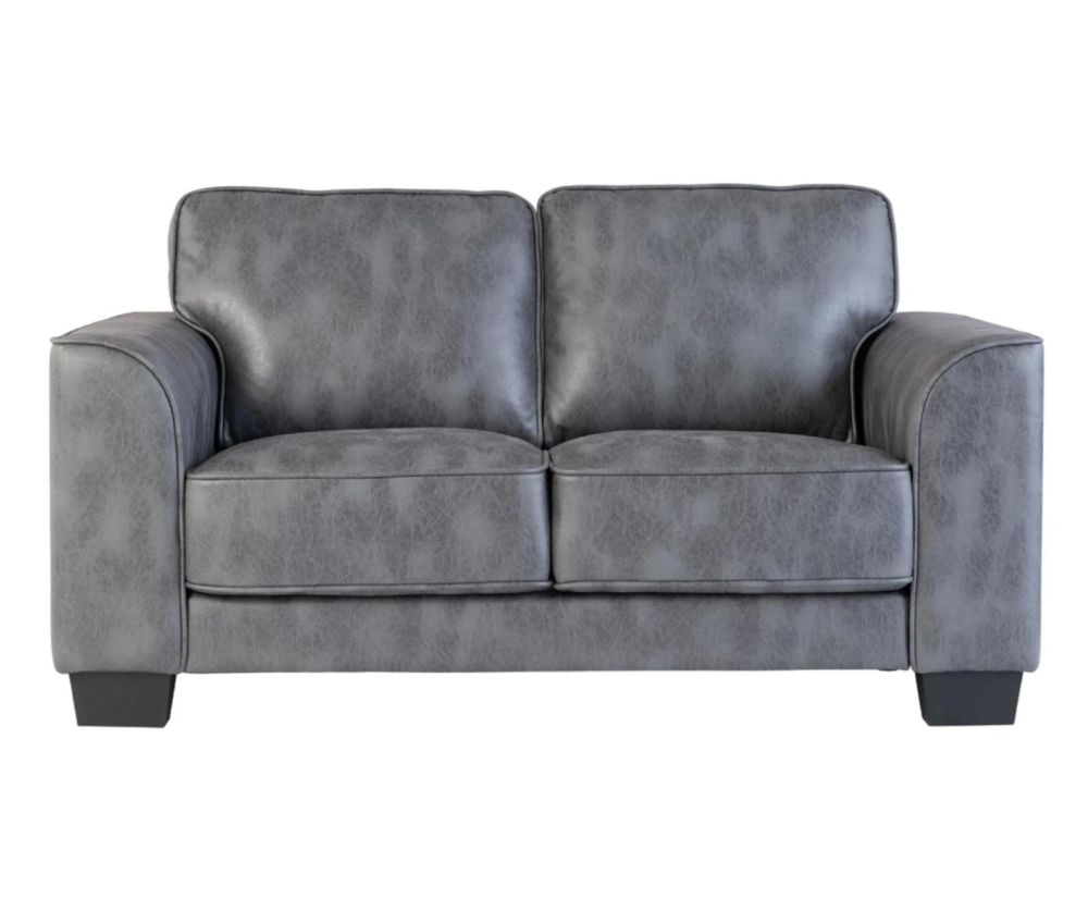 World Furniture Spencer Distressed Grey Fabric Fixed 2 Seater Sofa