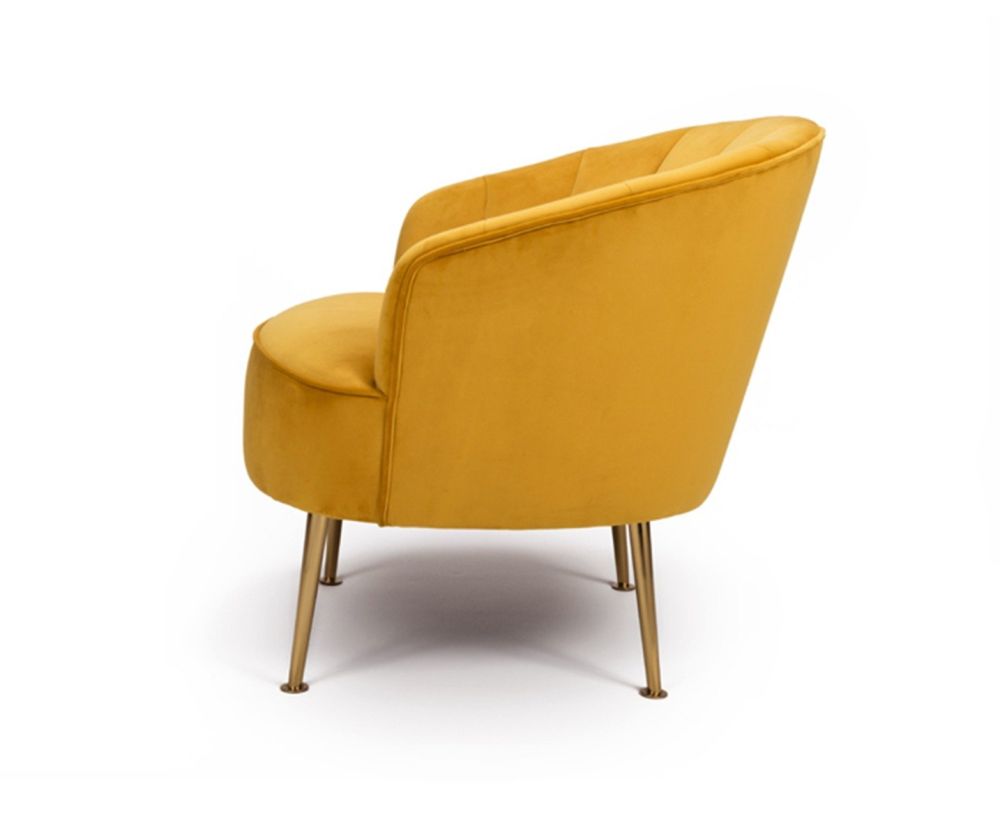 Furniture Link Stella Apricot Fabric Accent Chair