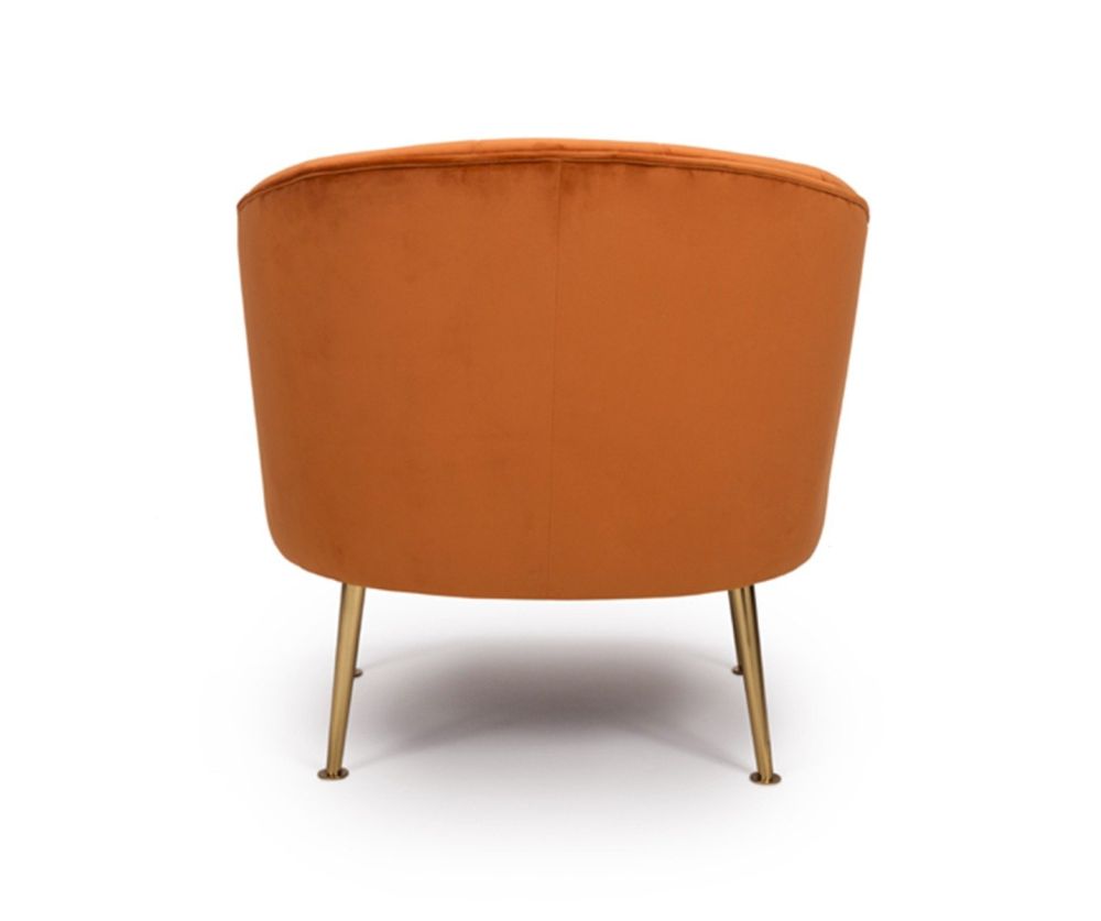 Furniture Link Stella Pumpkin Fabric Accent Chair