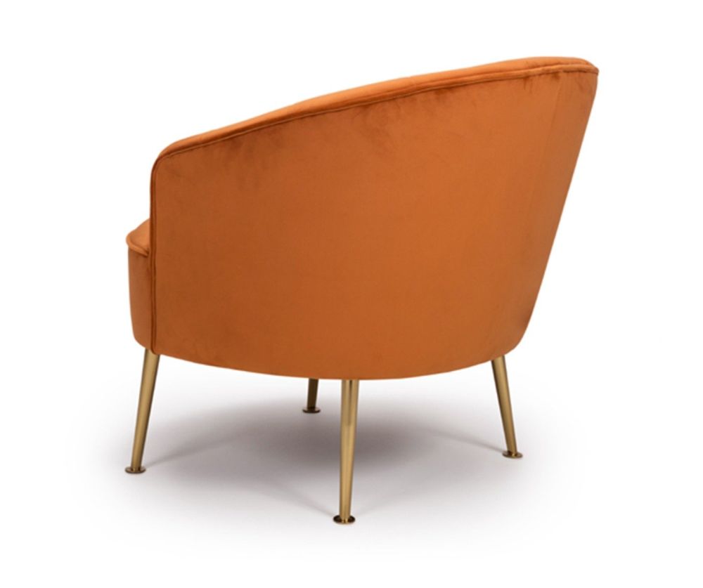 Furniture Link Stella Pumpkin Fabric Accent Chair