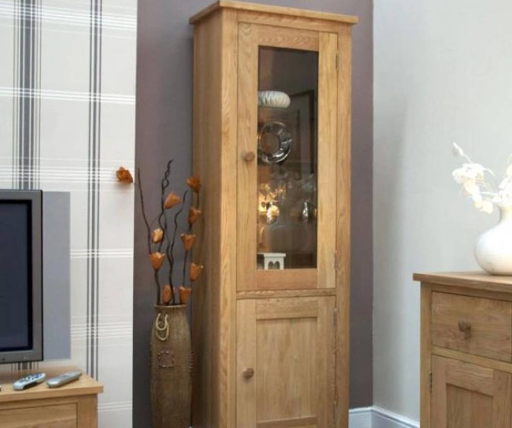 Homestyle GB Torino Oak 1 Glass Door Bookcase