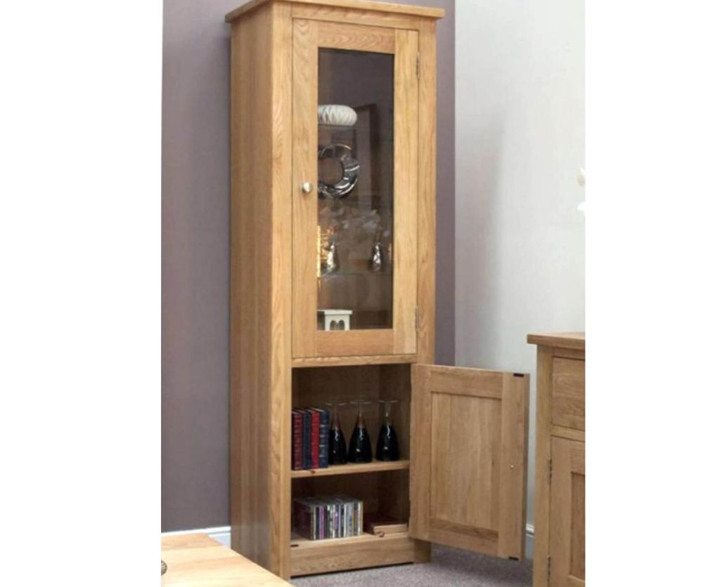 Homestyle GB Torino Oak 1 Glass Door Bookcase