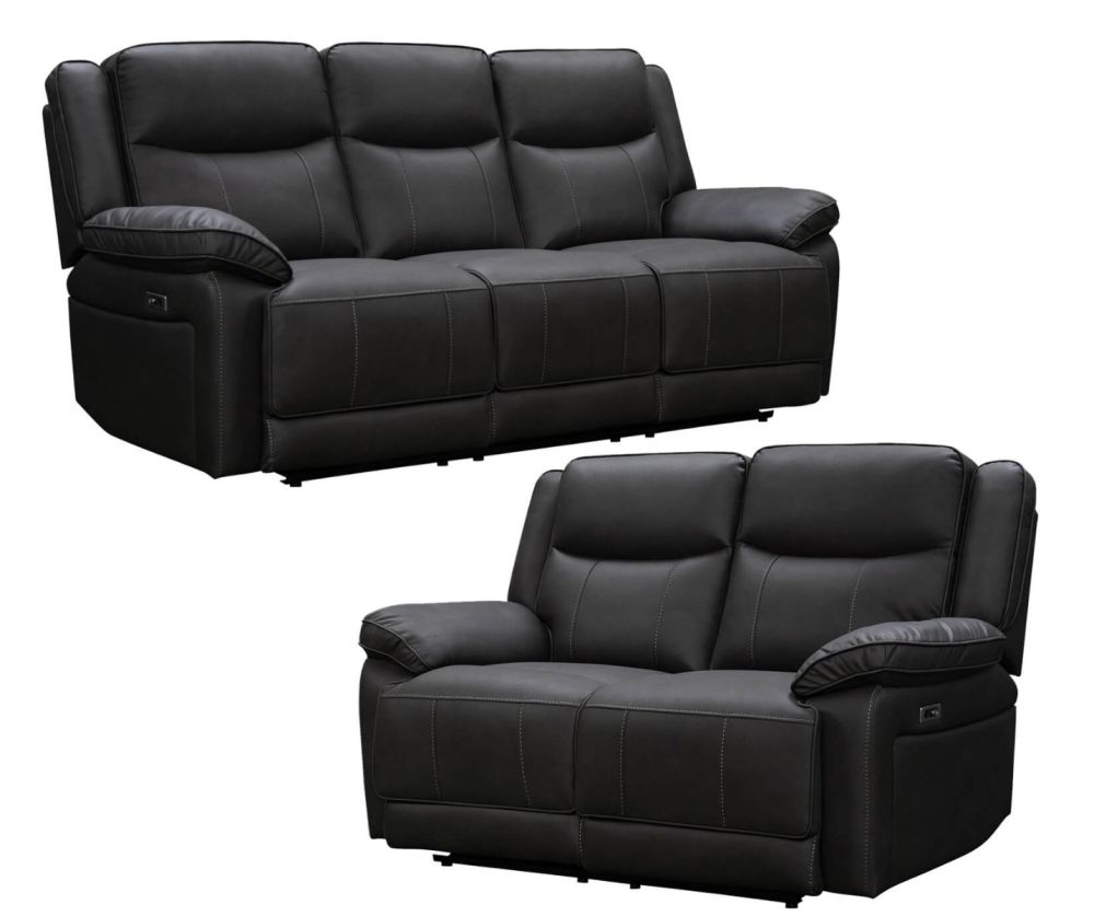 Torino Pewter Grey Fabric Recliner 3+2 Sofa Set