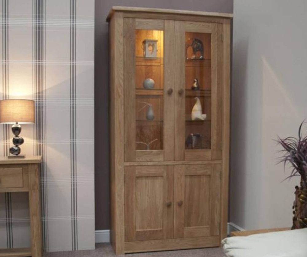 Homestyle GB Torino Oak Glass Display Unit