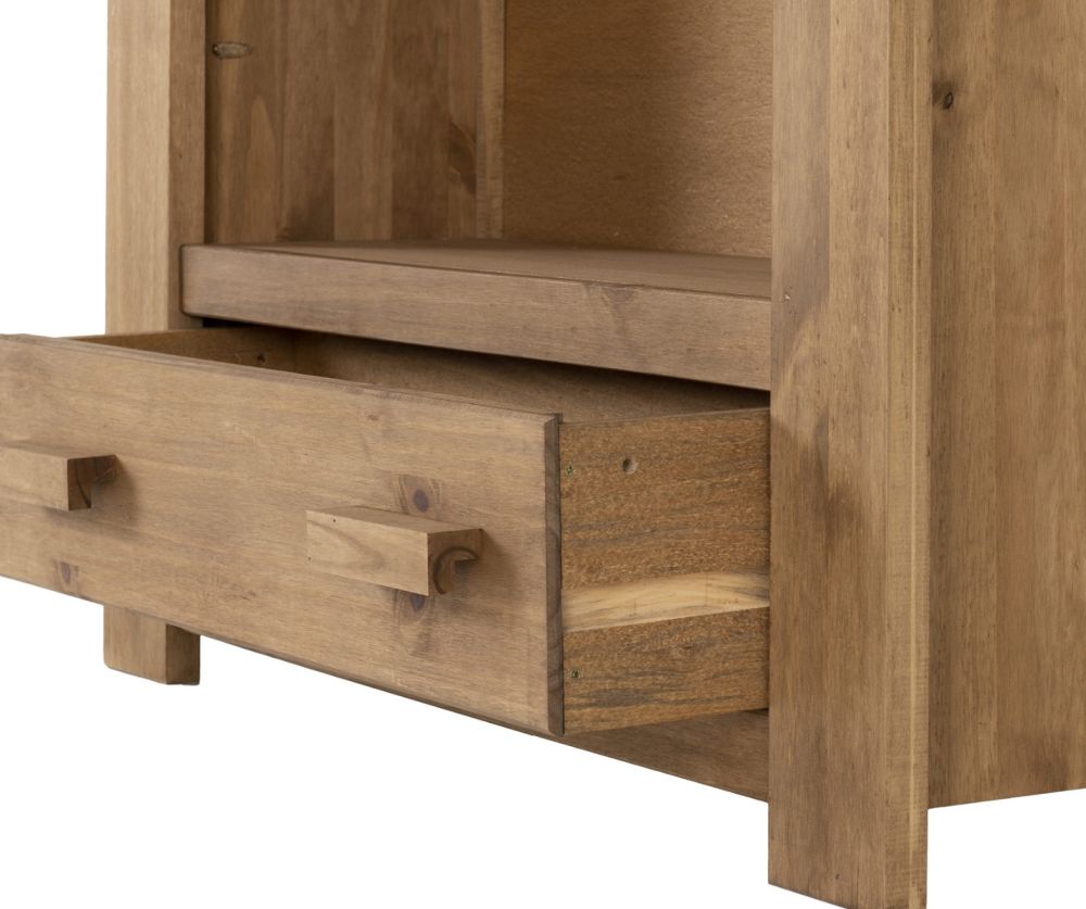 Seconique Tortilla Pine 1 Drawer Bookcase
