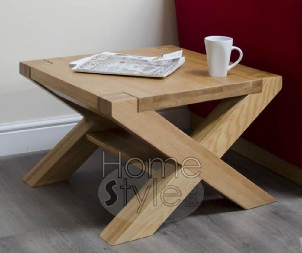 Homestyle GB Trend Oak X-Leg 2x2 Coffee Table
