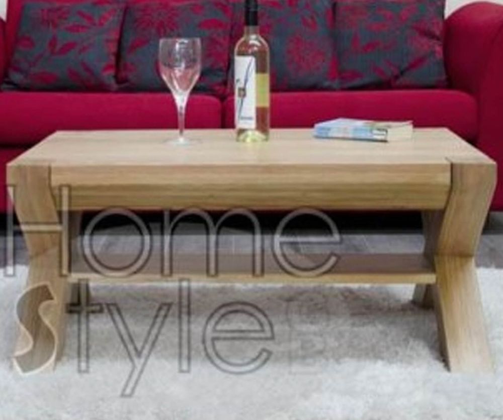 Homestyle GB Trend Oak X-Leg 3x2 Coffee Table