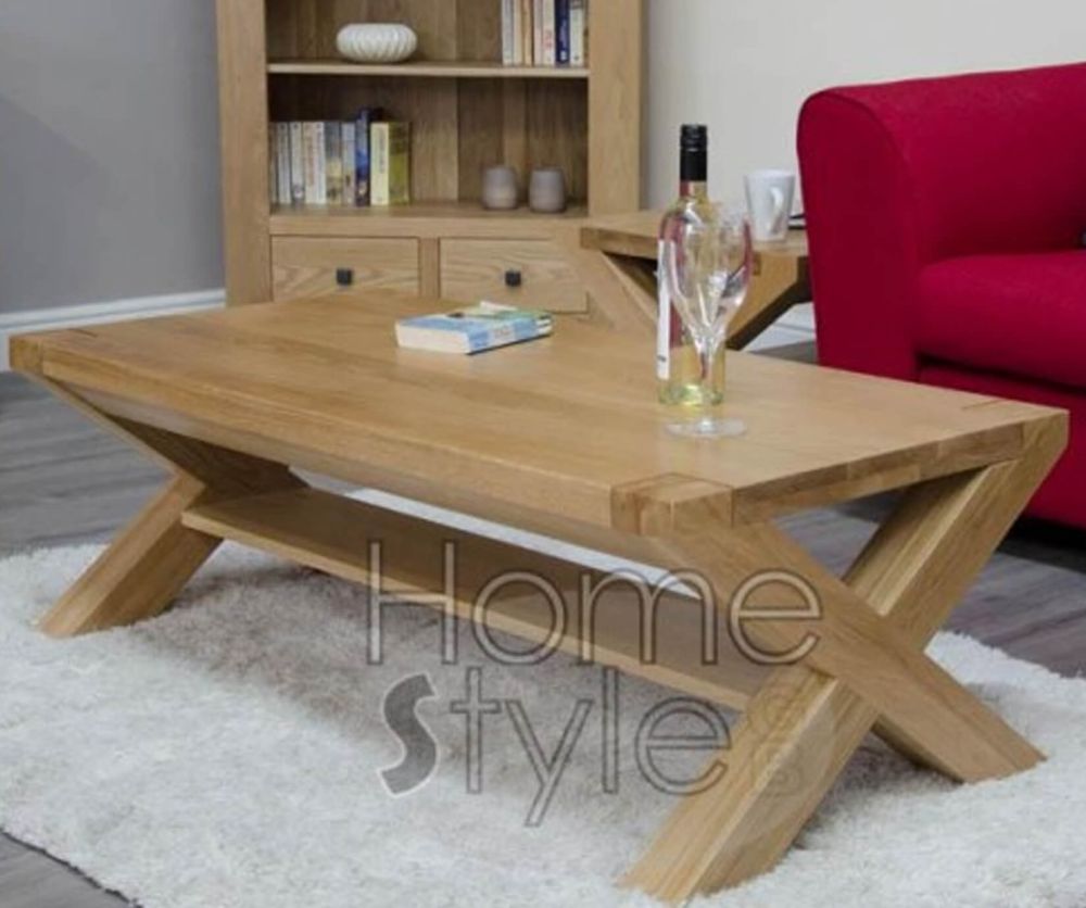 Homestyle GB Trend Oak X-Leg 4x2 Coffee Table