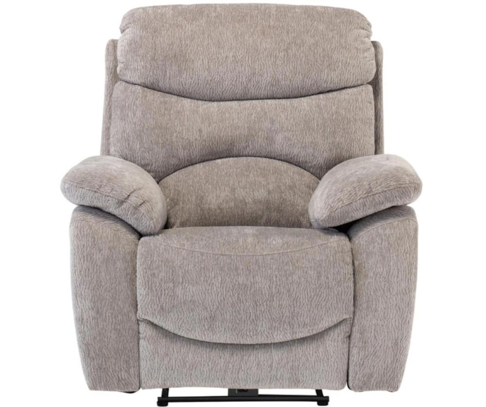World Furniture Tuscany Light Grey Fabric Electric Recliner Chair