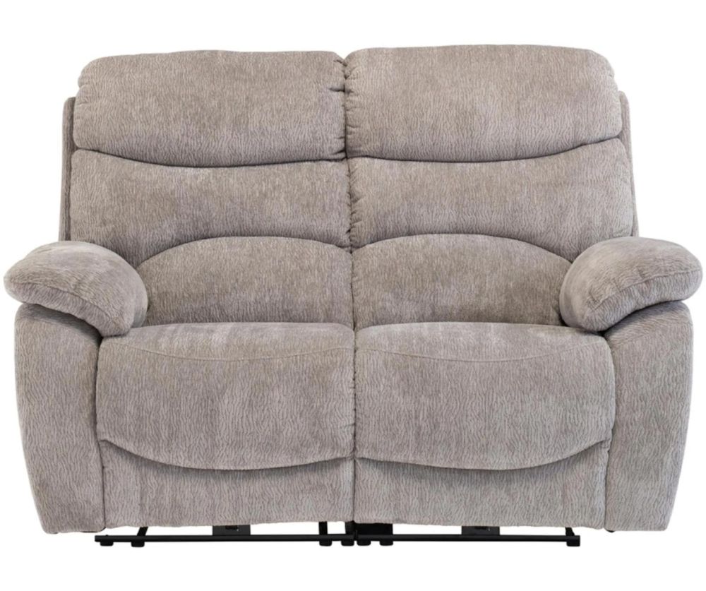 World Furniture Tuscany Light Grey Fabric Electric Recliner 2 Seater Sofa