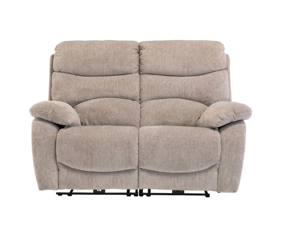 World Furniture Tuscany Mink Fabric Electric Recliner 2 Seater Sofa