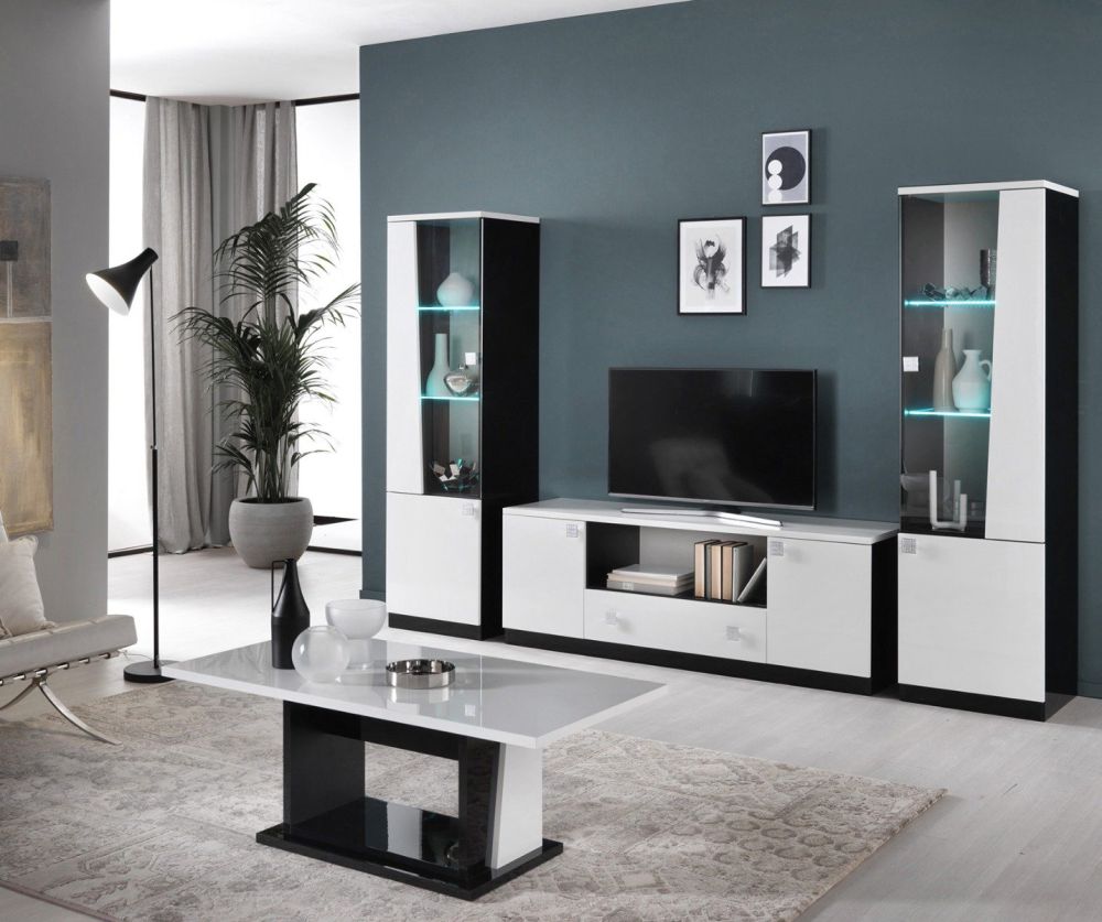 Ben Company Elisa White and Black Italian TV Composition Set