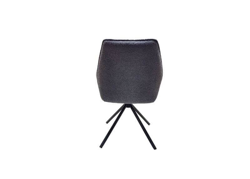 Furniture Link Uno Grey Boucle Velvet Dining Chair in Pair
