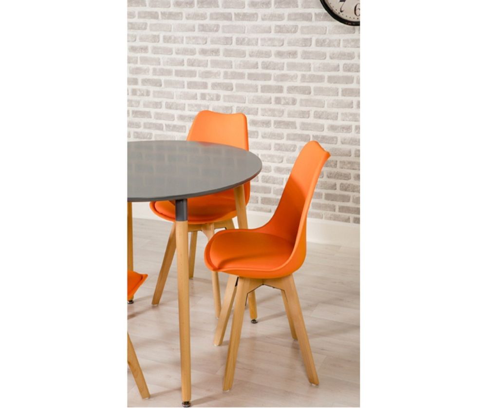 Furniture Link Urban Orange Swivel Office Chair(Set of 4) 