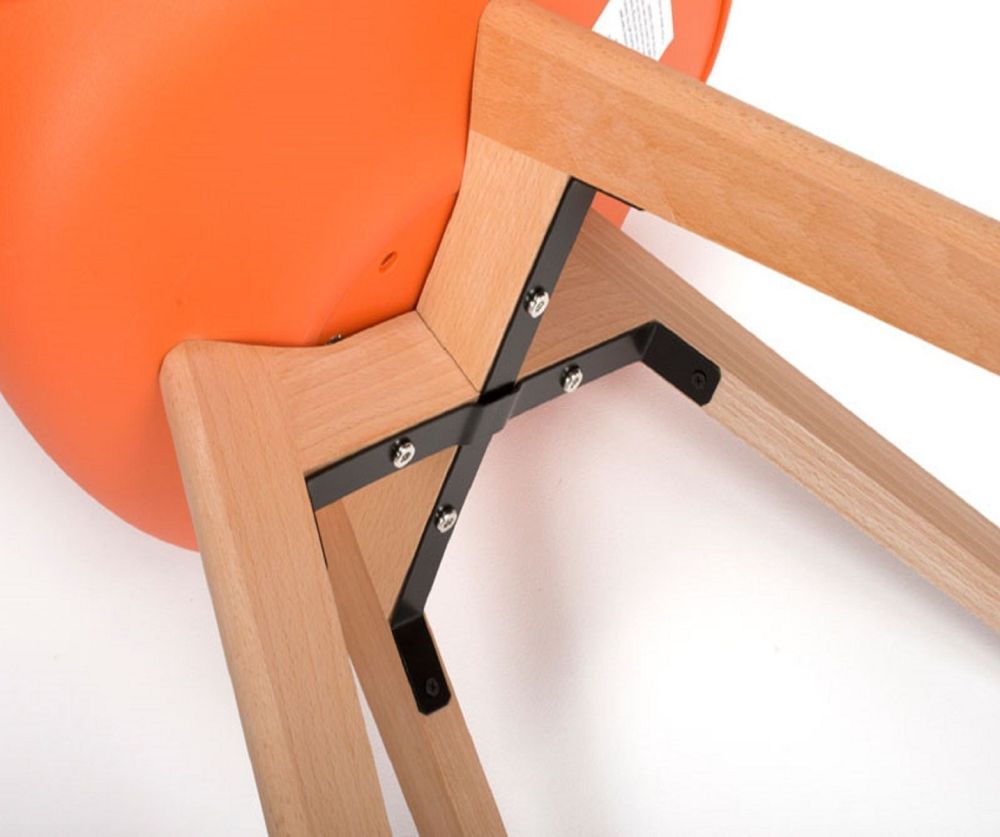 Furniture Link Urban Orange Swivel Office Chair(Set of 4) 