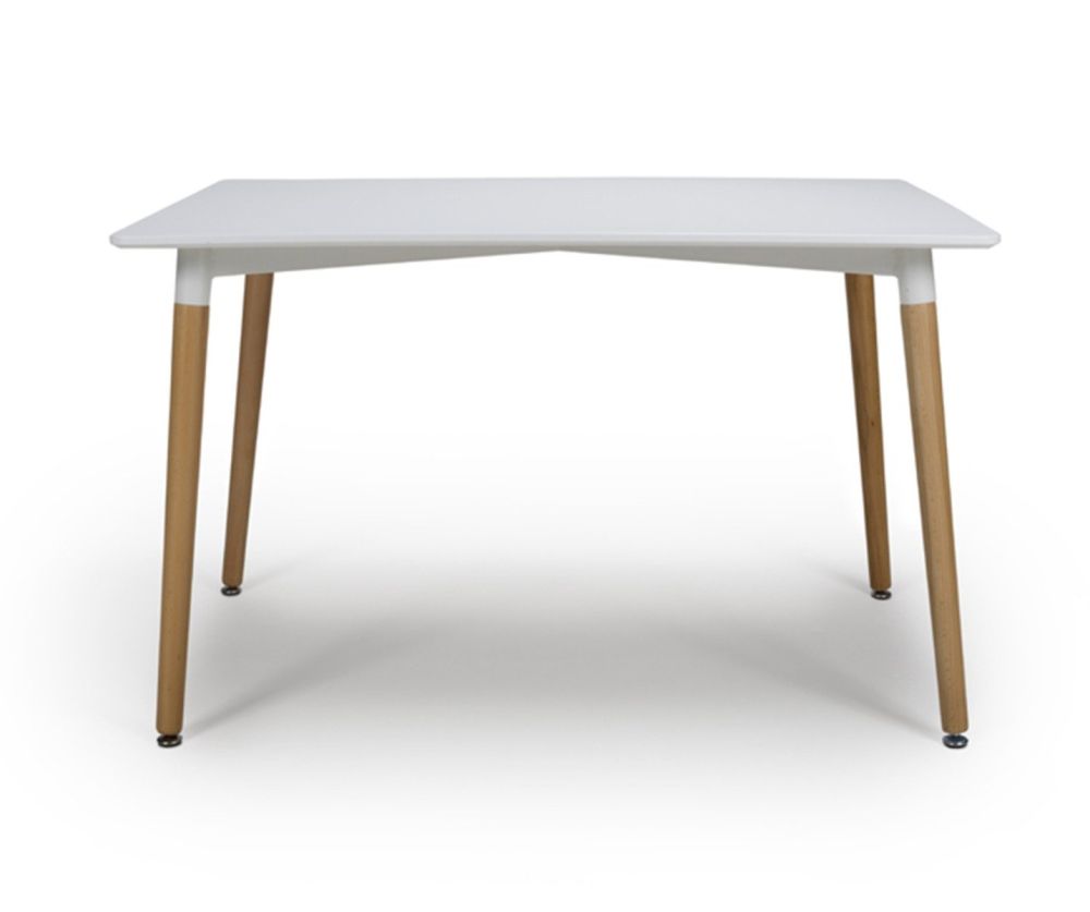 Furniture Link Urban White 120cm Rectangular Dining Table Only