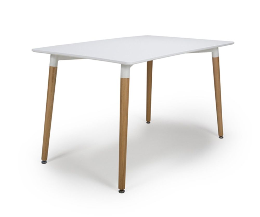 Furniture Link Urban White 120cm Rectangular Dining Table Only