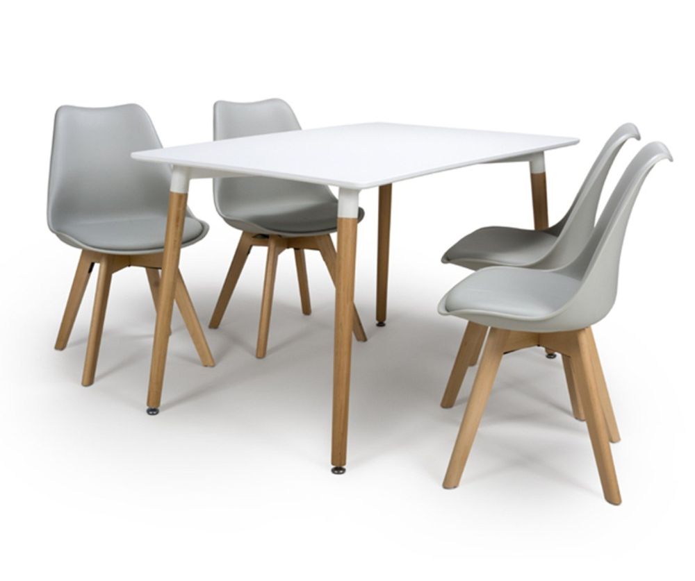 Furniture Link Urban White 120cm Rectangular Dining Table Only