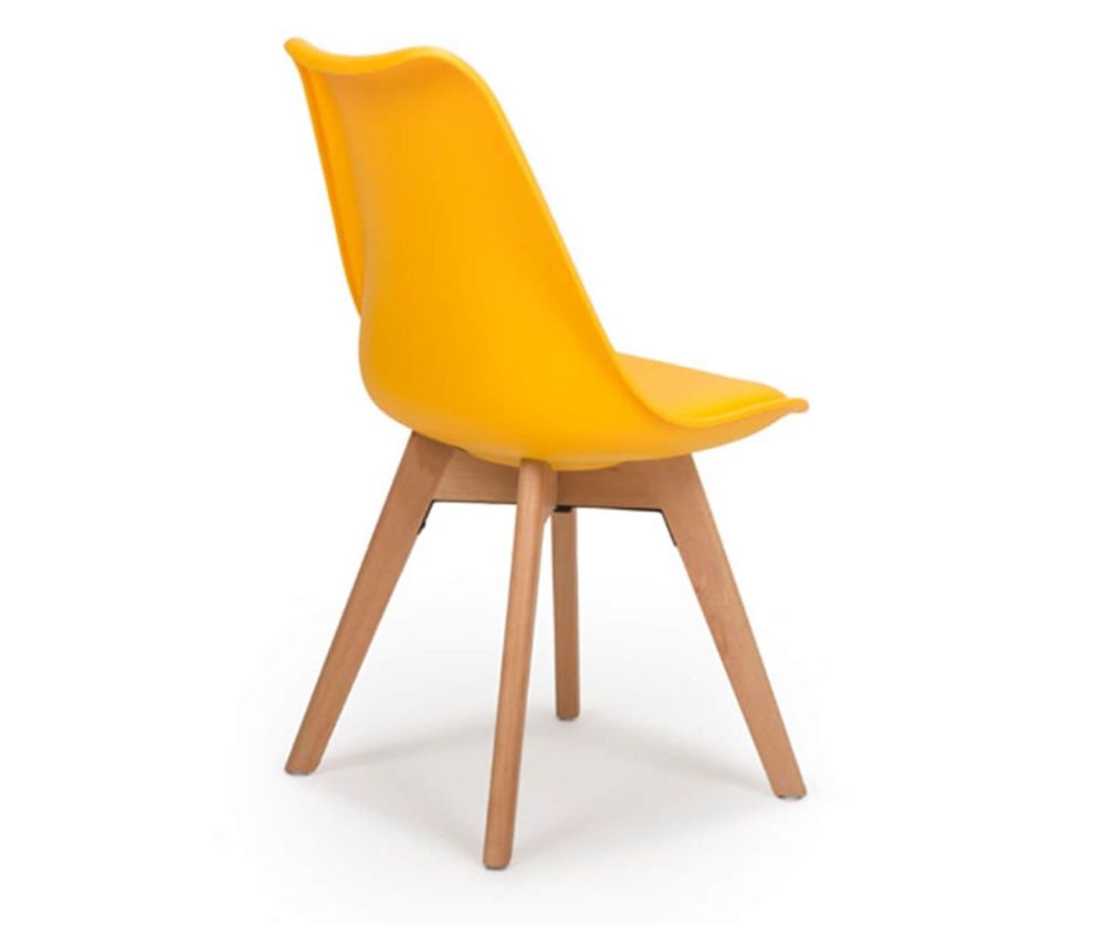 Furniture Link Urban Yellow Dining Chair in Set of 4