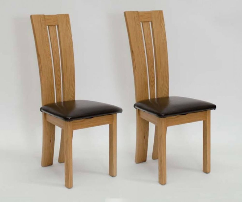 Homestyle GB Venezia Oak Dining Chair in Pair