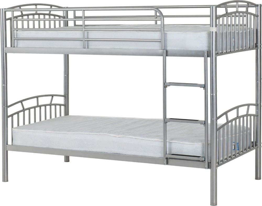 Seconique Furniture Ventura Silver Bunk Bed Frame