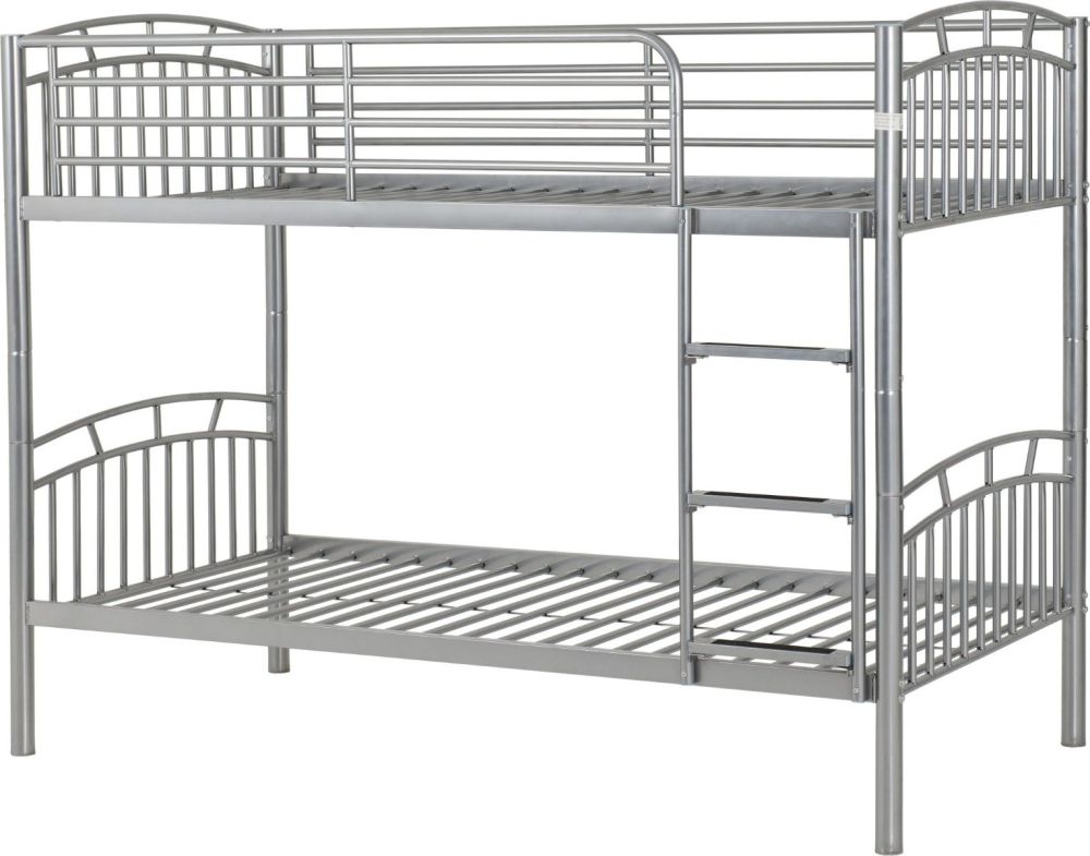 Seconique Furniture Ventura Silver Bunk Bed Frame