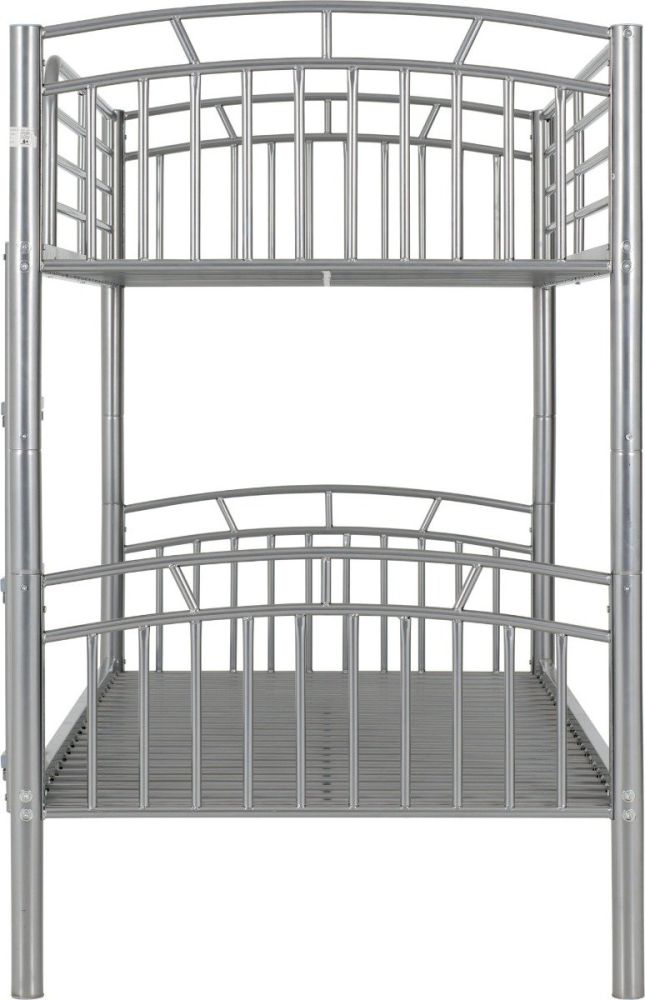 Seconique Furniture Ventura Silver Bunk Bed Frame