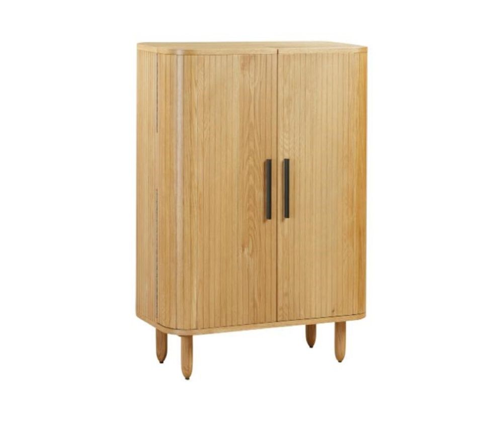Furniture Link Vermont Oak Drinks Cabinet