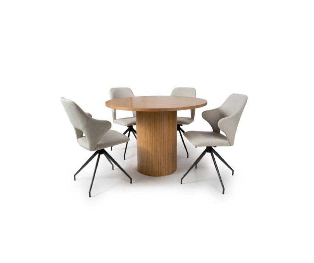 Furniture Link Vermont Oak Round Dining Table