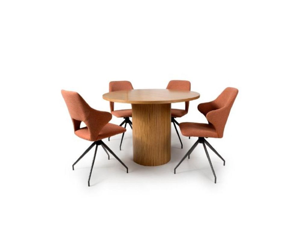 Furniture Link Vermont Oak Round Dining Table