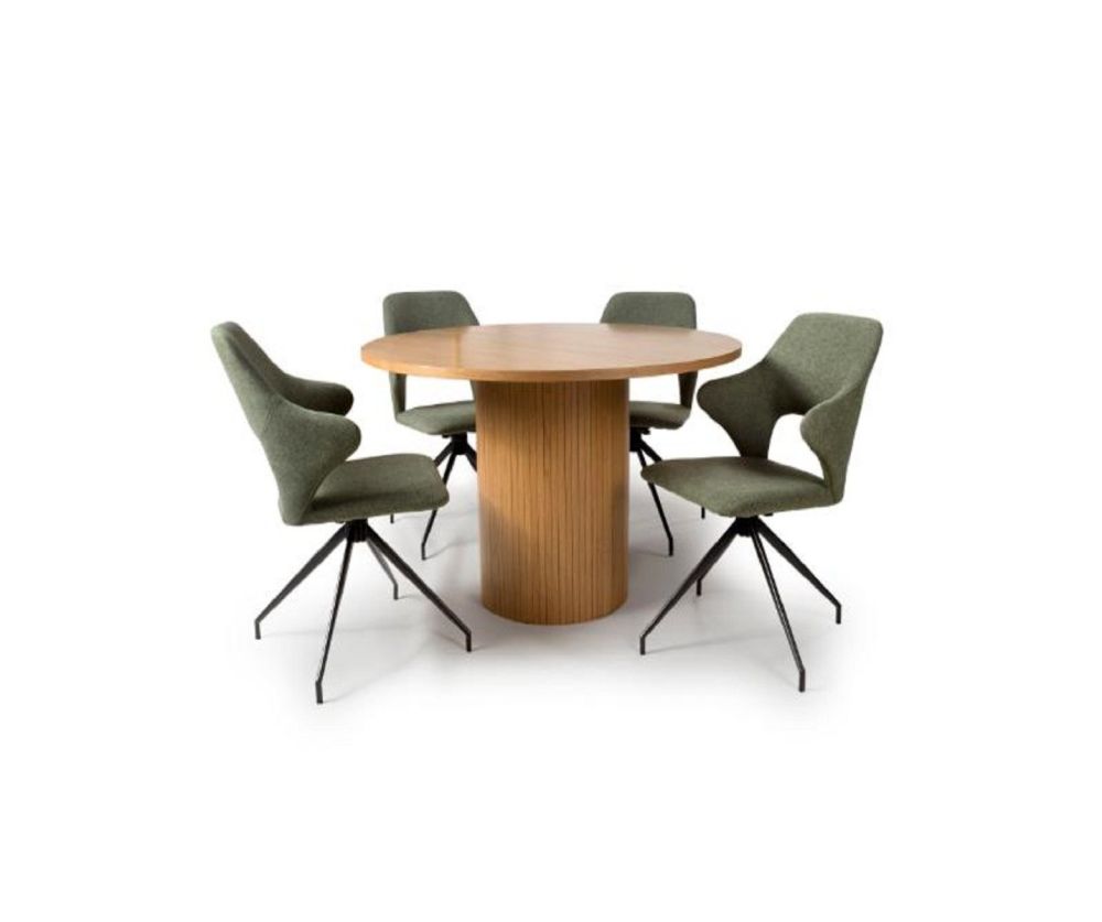 Furniture Link Vermont Oak Round Dining Table