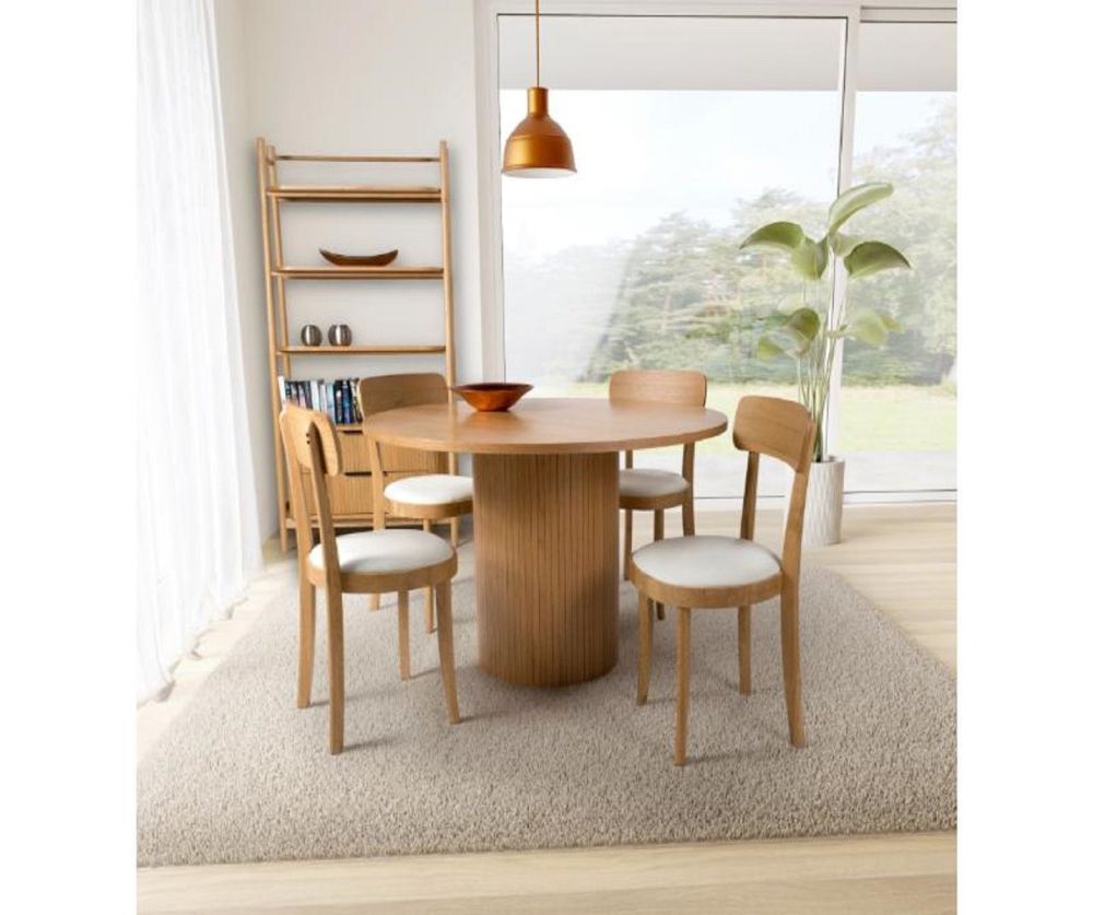 Furniture Link Vermont Oak Round Dining Table